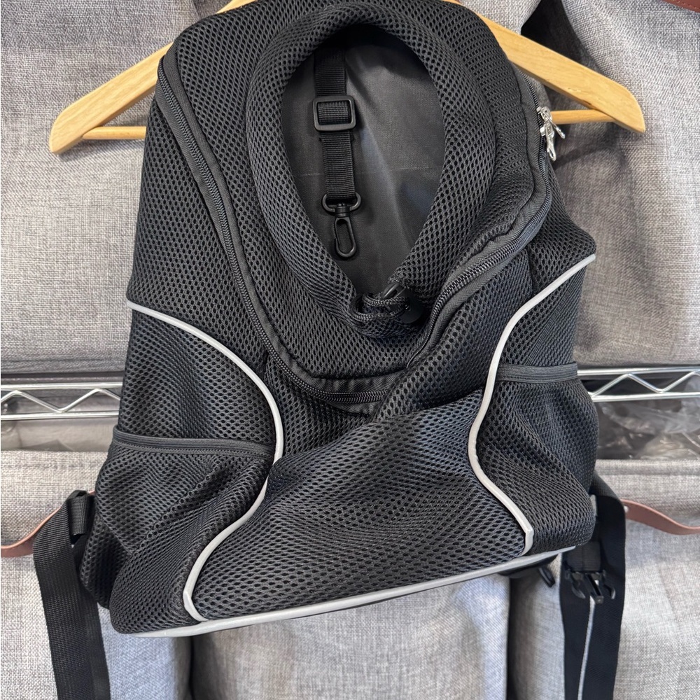 Dog Carrier Black Mesh Men's Backpack